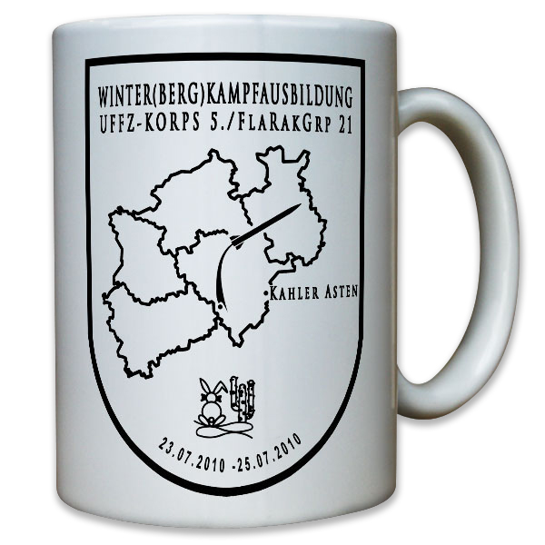 Winterkampfausbildung Kahler Asten FlaRakGrp 21 Flugabwehr - Tasse #11782