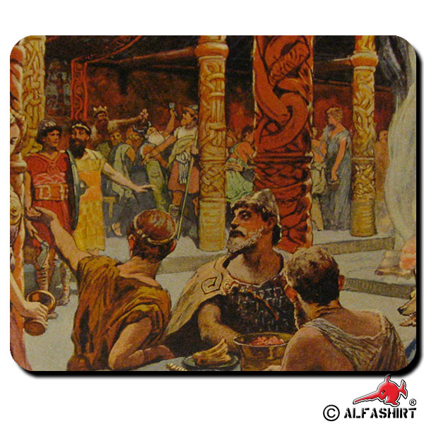 Walhall Feier Krieger Odin Thor Frigg Götterpalast Asgard Emil Mauspad #16121
