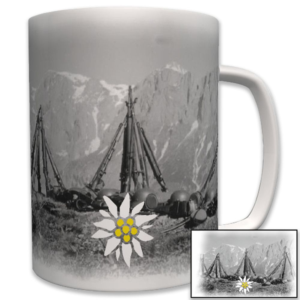 Gebirgsjäger Gewehr K98 Edelweiß Wk Wh Gebirge Deutschland - Tasse #6385