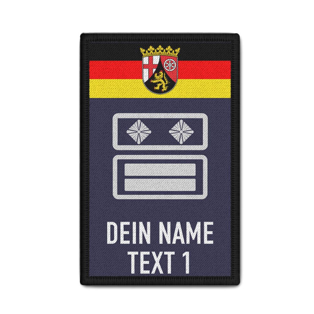 Rank Patch 9,8x6cm personalisierbar RLP Rheinland-Pfalz Wehrleiter #44354 Rank Patch 9,8x6cm personalisierbar RLP Rheinland-Pfalz Wehrleiter #44354