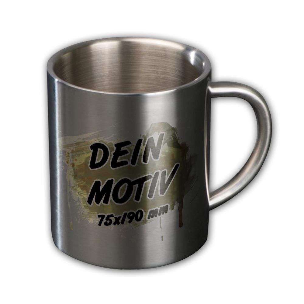 Metallbecher Wunschmotiv Bild Logo Wappen Geschenk Ausrüstung #46874