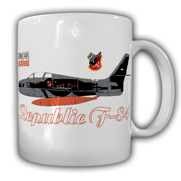 Tasse Jabog 32 Republic F84 Luftwaffe Bundeswehr Jagdbomber Geschwader #22274