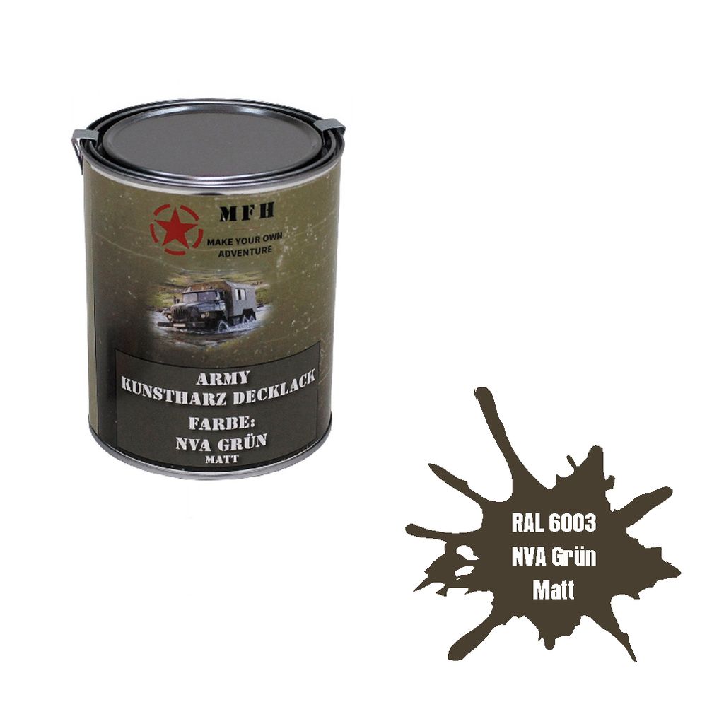Army Kunstharz Decklack NVA Grün MATT RAL 6003 Militärfahrzeuge #32295