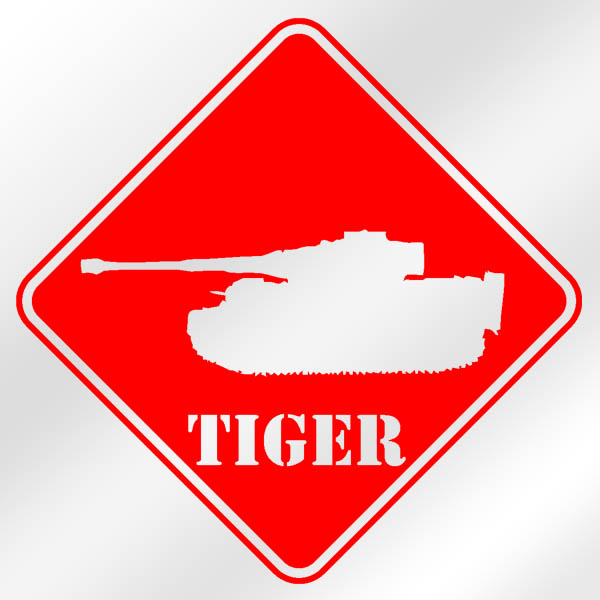 Panzer Window Sticker Aufkleber / Sticker Tiger Panzer Panzerkampfwagen VI 20x20cm #A036