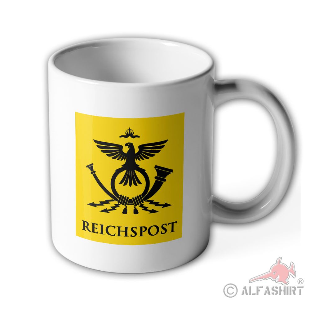 Tasse Reichspost Deutsches Kaiser-Reich Wappen Posthorn #36281
