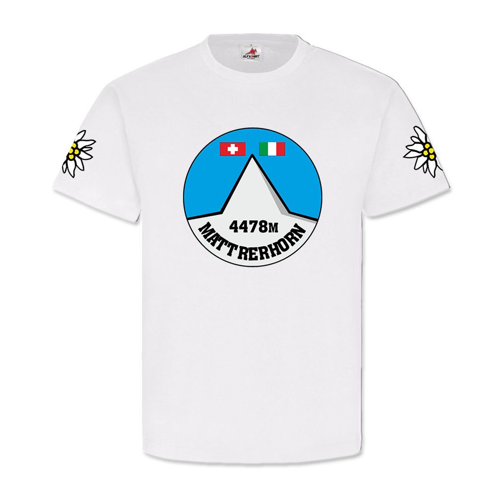 Schweiz Italien höchste Berge Alpen Matterhorn Monte Cervino - T-Shirt #11138