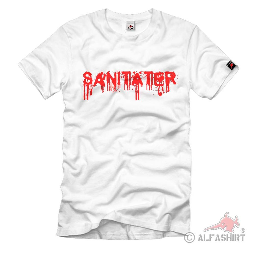 Sanitäter Rettungsdienst Sanni SanH Blood Blutspritzer - T Shirt #392