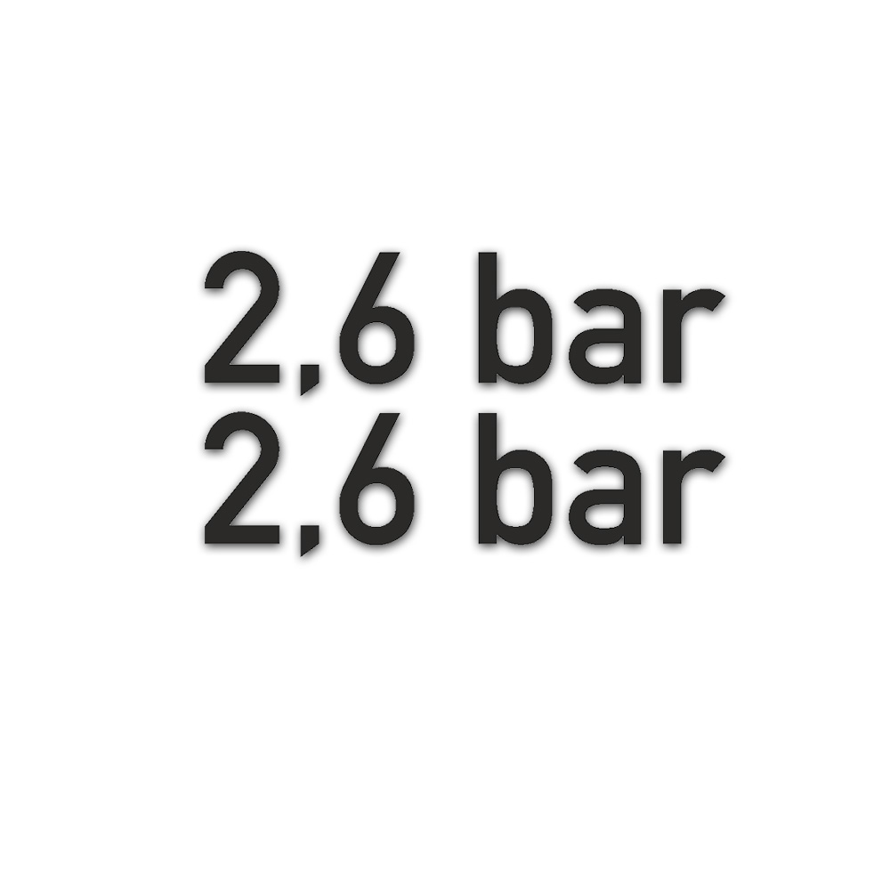 2.6 bar tire pressure sticker sticker set pressure 2x 1.5x5cm # A5307
