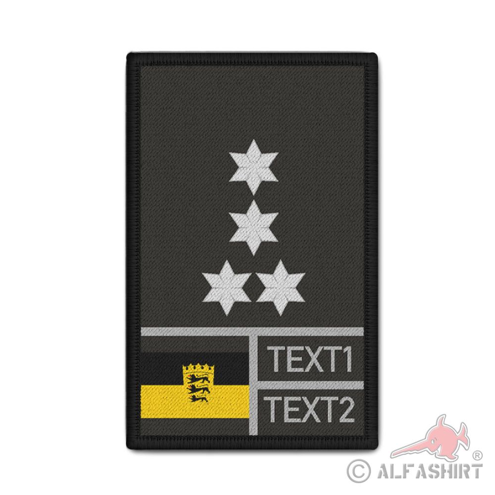 Rank Patch 9,8x6cm Polizeihauptmeister PHM BW Baden-Württemberg #44527