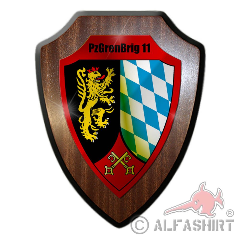 Heraldic shield PzGrenBrig 11 Panzergrenadierbrigade Bayerwald Graf-Aswin # 36565