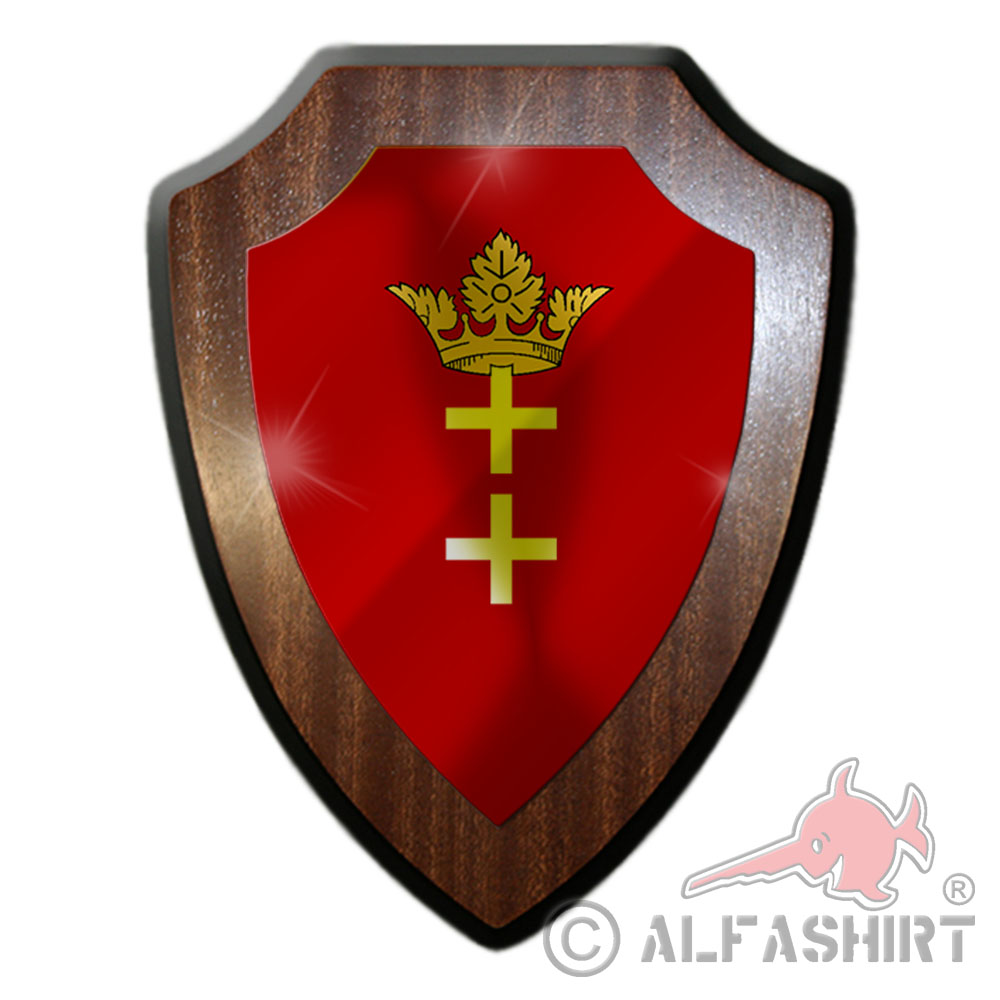 Wappenschild Danzig Polen Polnisch Fahne Flagge Wappen Abzeichen #27079