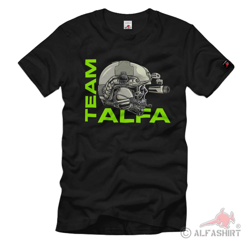 Tactical Team Alfa Core Helm Schädel Einsatz Nachtsichtgerät T-Shirt#36636