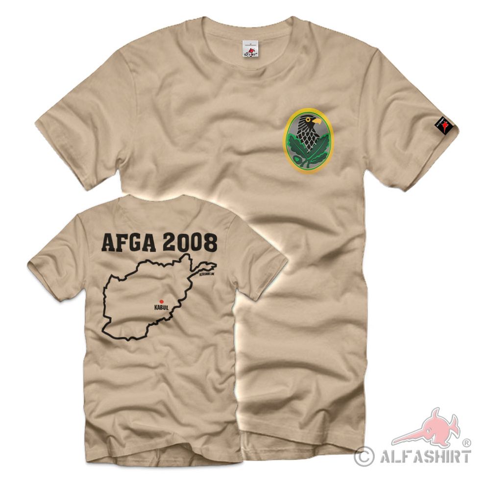 AFGA 2008 Bundeswehr Auslandseinsatz Soldat Reservist Afghanistan T Shirt #38648