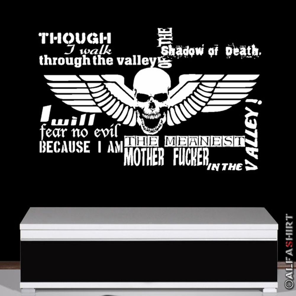 Militär Airborne Skull Schädel Flügel -Wandtattoo (, 45cmx70cm) #5887