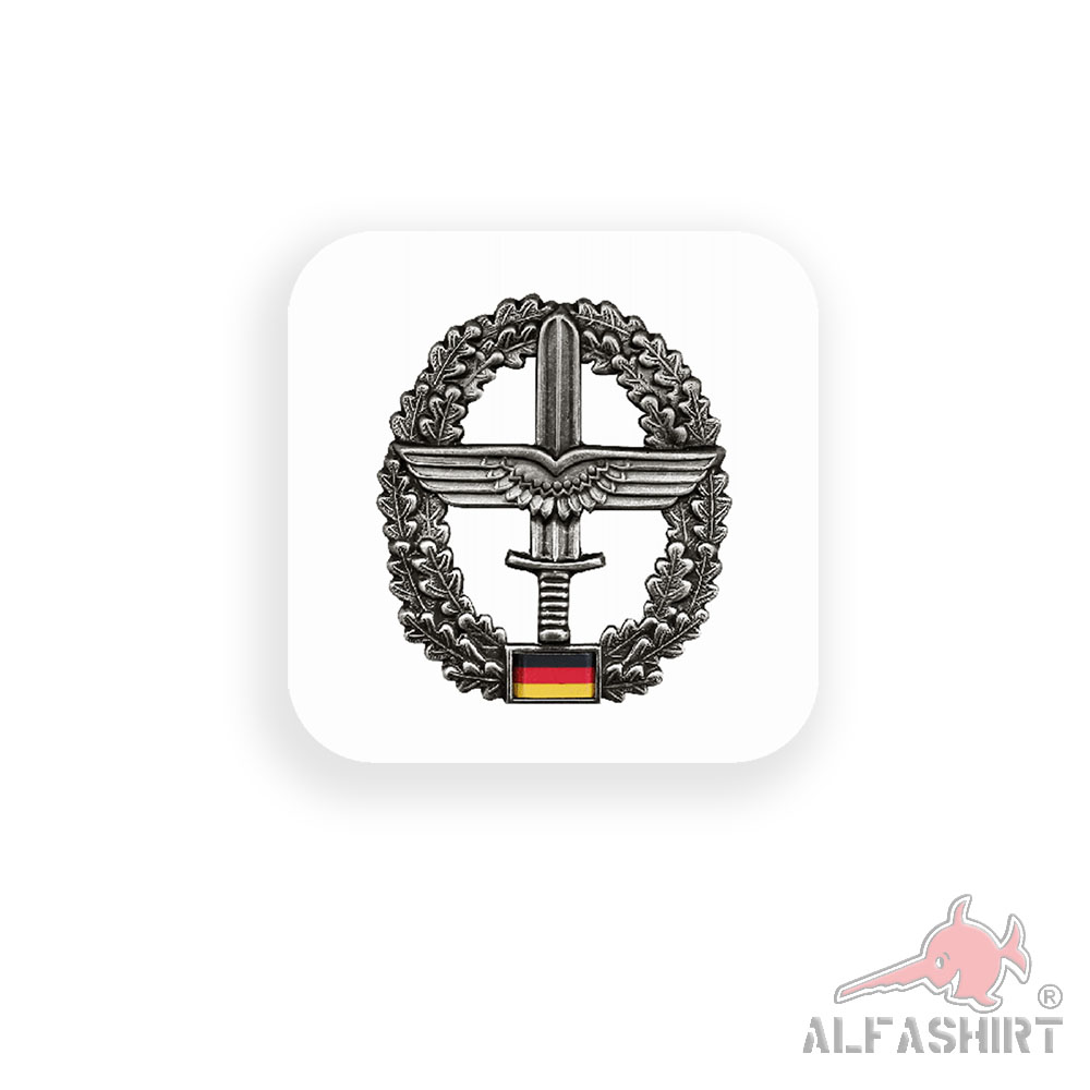 Aufkleber/Sticker Barettabzeichen Heeresflieger Fliegerschwinge 7x7cm A2450