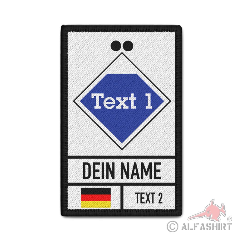 Patch Gruppenführer Person Fachgruppe Hilfswerk Personalisiert 9,8x6cm #40247