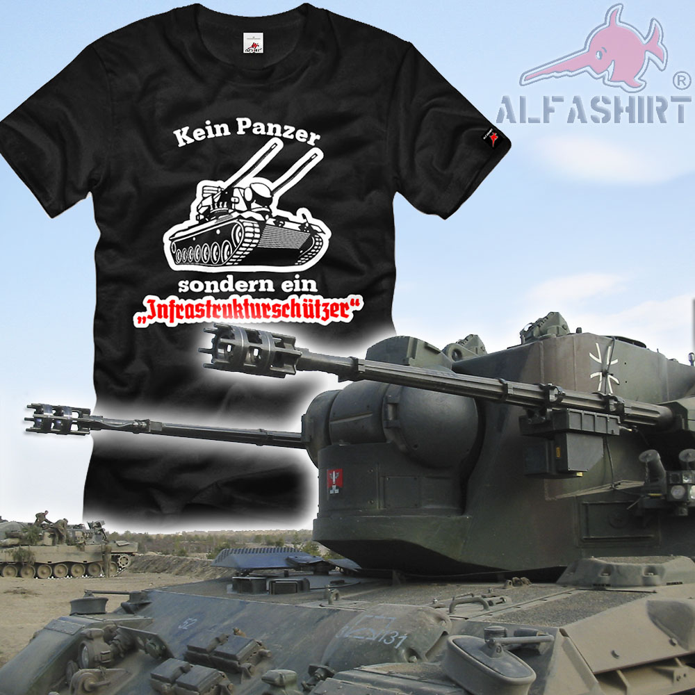 Infrastrukturschützer Gepard Kein Panzer Bundeswehr Lambrecht T-Shirt'39917