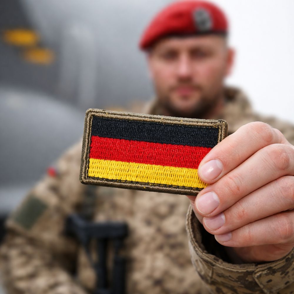 Patch BW Klett Germany flag embroidered Bundeswehr flag srg 2.8x5.4cm #43202