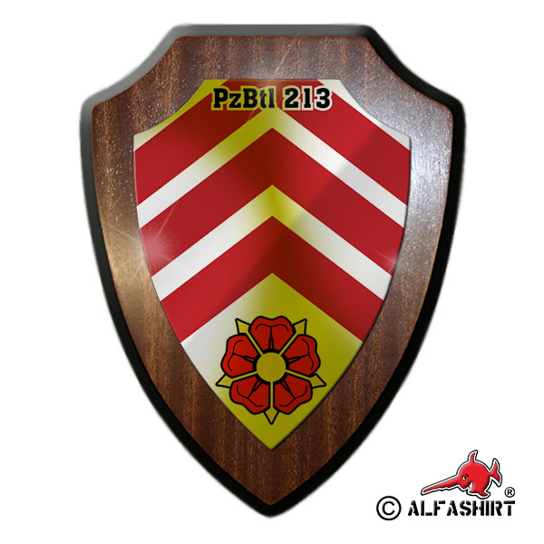 Heraldic shield PzBtl 213 Tank Battalion BW Augustdorf GFM Barracks - # 17346