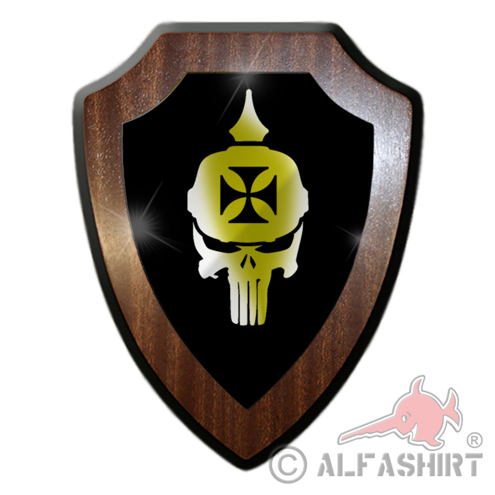 Heraldic shield Old School German Prussia Prussia Pickelhaube Bundeswehr # 27948