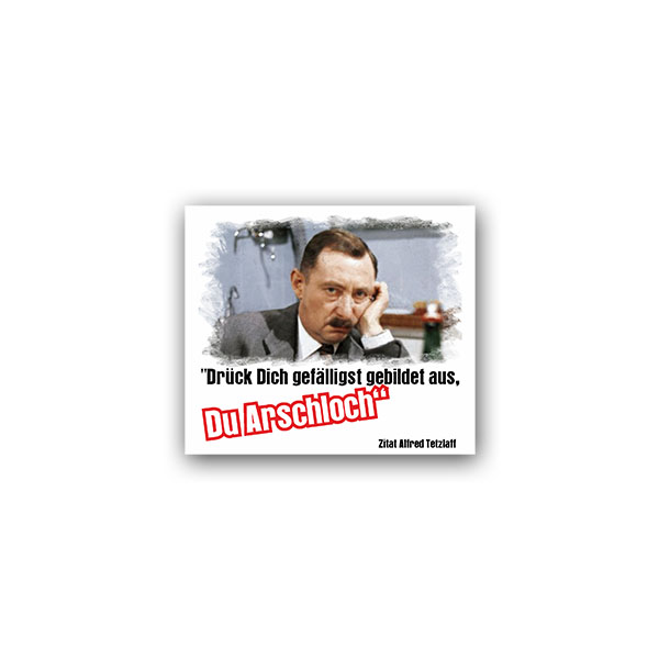 Sticker Alfred Tetzlaff Education gap saying quote Humor 8x7cm A1984