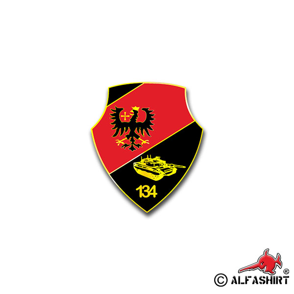 Sticker PzBtl 134 Panzer Battalion Wetzlar Sixt-von-Armin 7x6cm A1297