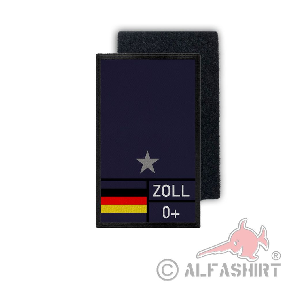 Zollinspektor Patch ZI ZIin Zollinspektorin Dienst A 9 7,5x4,5cm #32471