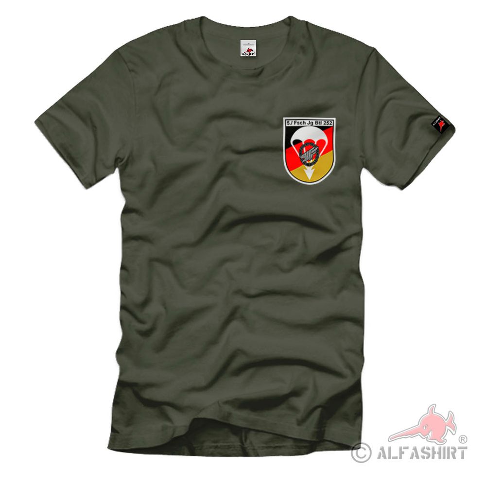 5 FschJgBtl 252 Nagold Badge Paratroopers Company Emblem T-Shirt # 40785