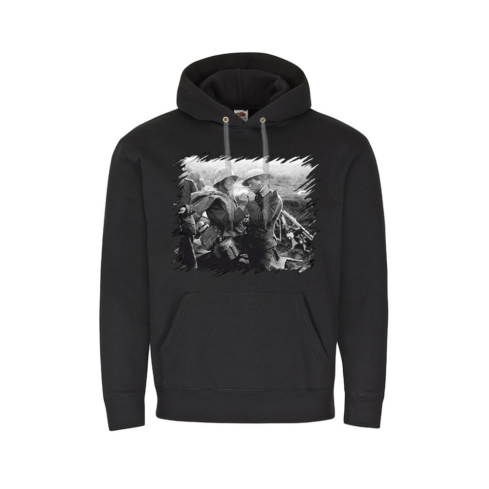 Hoodie Respect your Enemie Word War One Westfront M16 Stahlhelm #30309