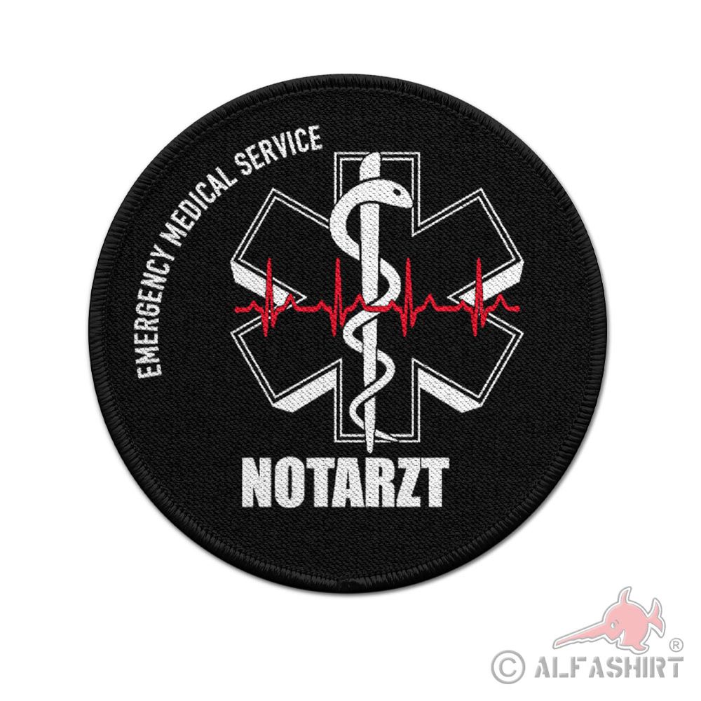 Patch 7,5cm Emergency Medical Service Notarzt Äskulap Life Stern QRS#44299