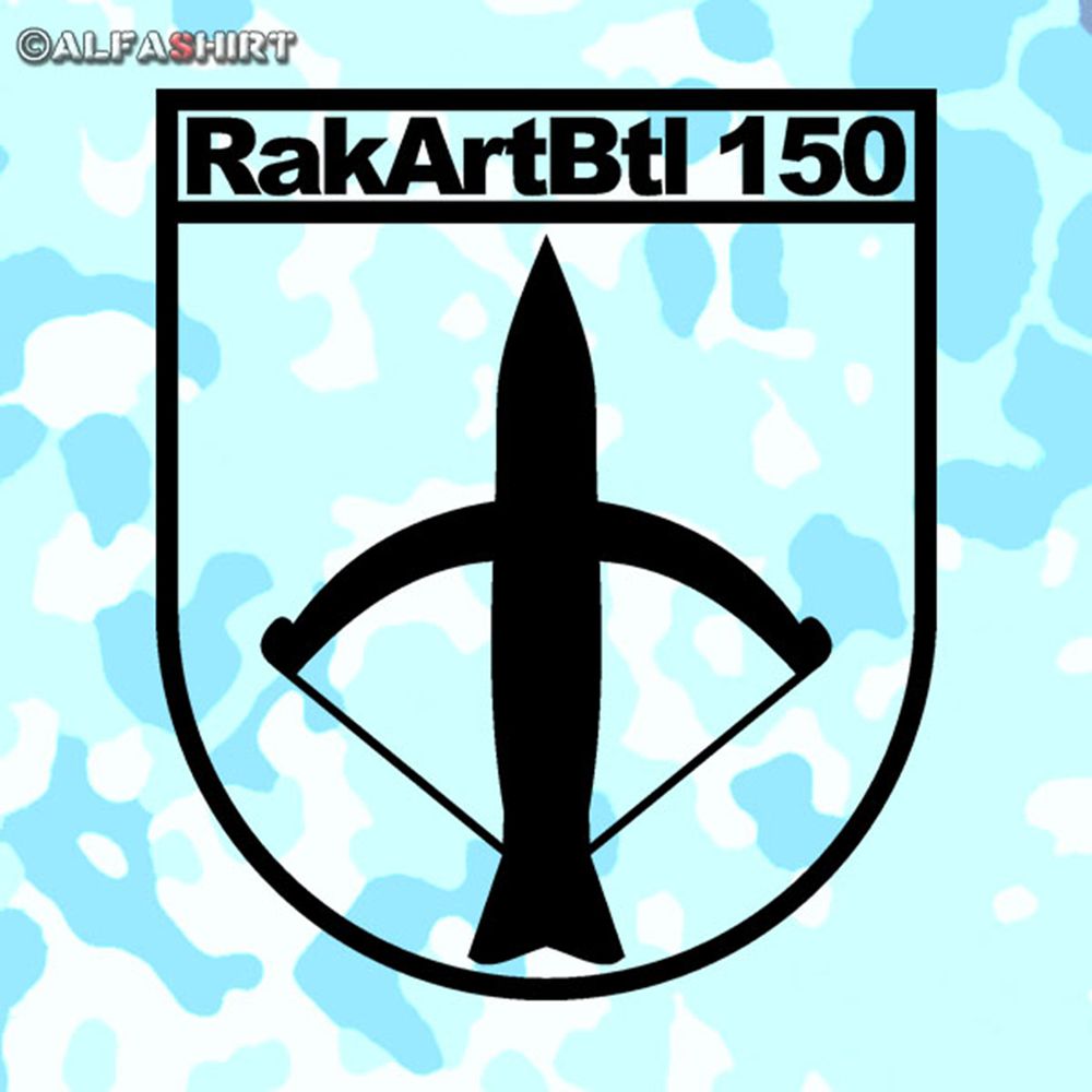 Aufkleber/Sticker RakArtBtl 150 Raketen Artillerie Bataillon BW 15x13cm #A406