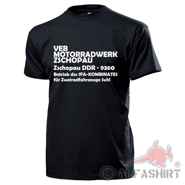VEB Motorradwerk Zschopau Motorrad DDR IFA Motorradbau Sachsen T Shirt #17593