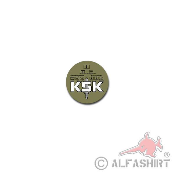 KSK with construction on the back Sticker Kommando Spezialkräfte 7x7cm # A3950