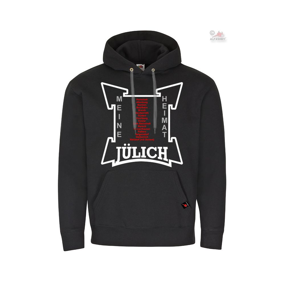 Hoodie Jülich meine Heimat Zitadelle Kreis Festung Schloss Schule #30641