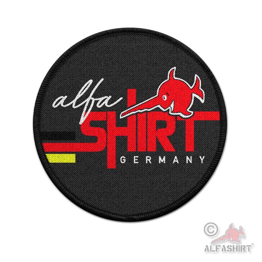 Patch 7,5cm Alfashirt Germany GER DE Fisch Fish Sägefisch Logo #45310