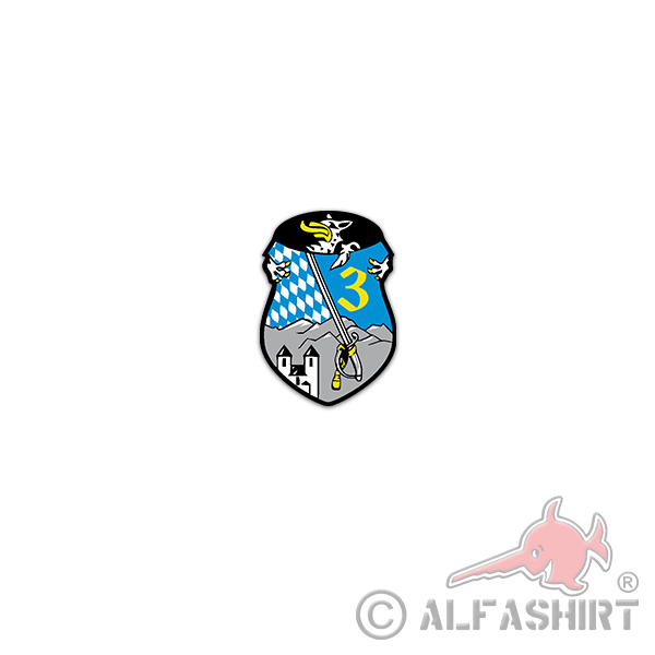 Sticker FA-UABtl 3 Sergeant NCO BW 5x7cm A3437
