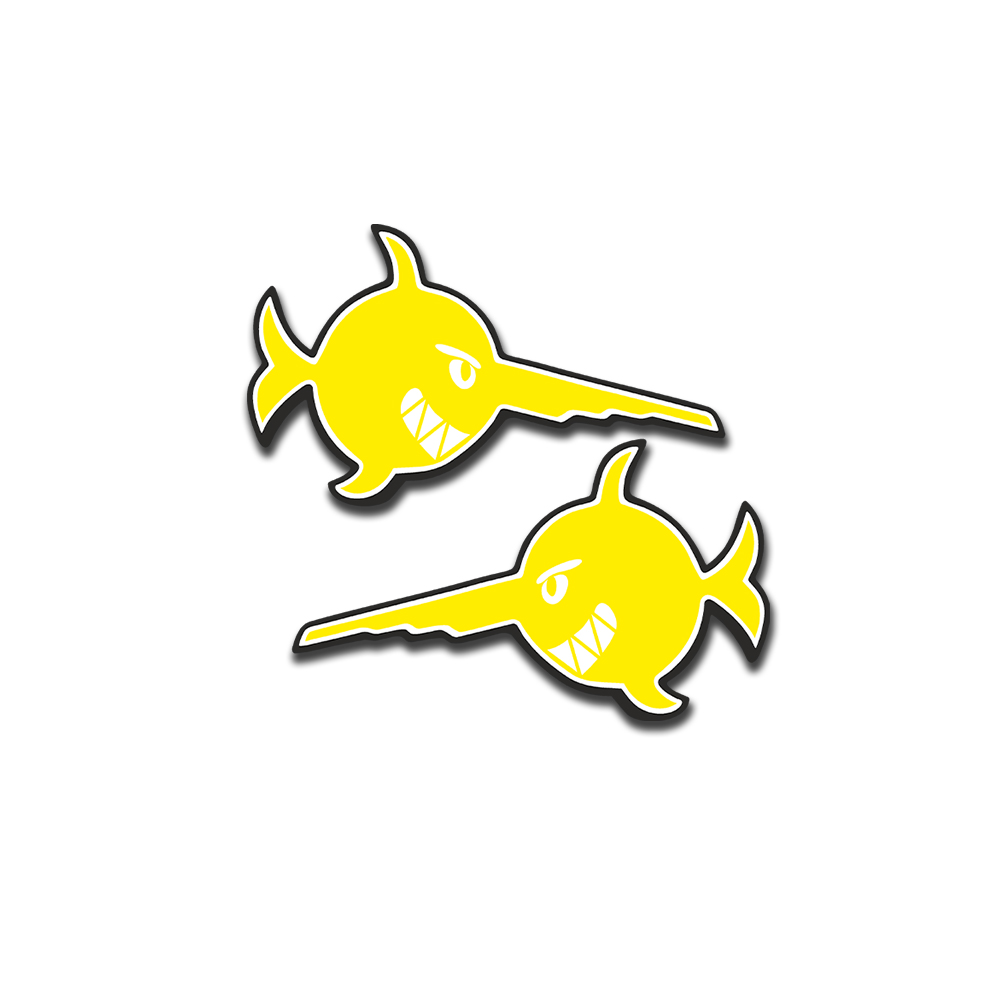 Bad swordfish type yellow Alfashirt sawfish U96 U-Boot 96 16x10cm # A5743