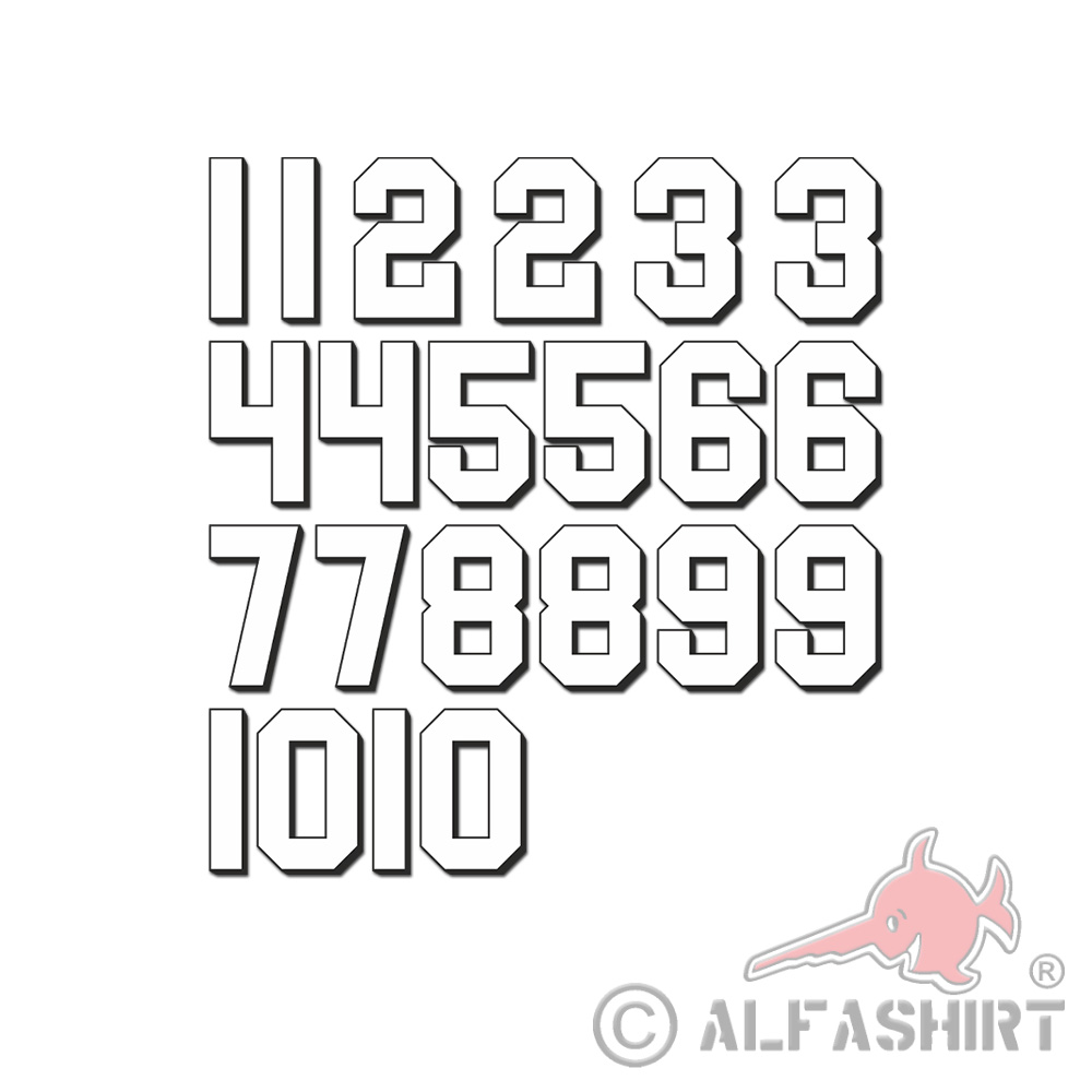 Tactical Sign US Navy Ship Identification Numbers Set Sticker Font Height 2cm #A5970