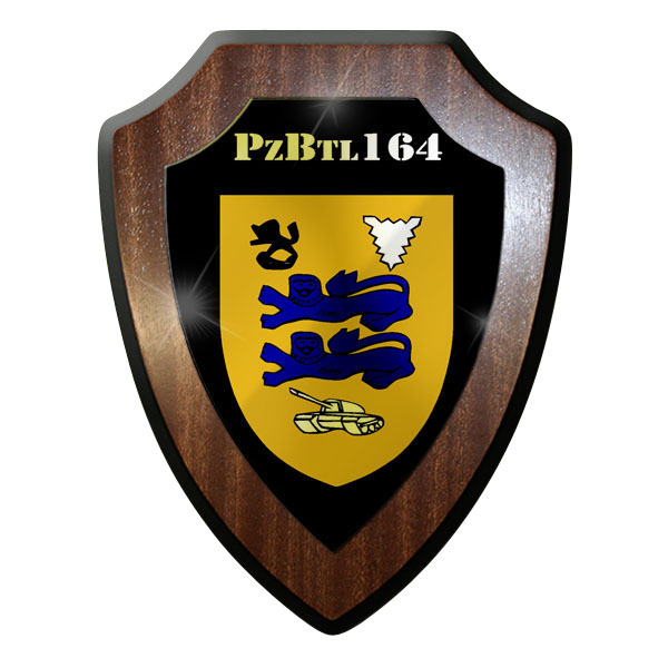 Wappenschild / Wandschild - Panzerbataillon 164 PzBtl Panzer Wappen #9031