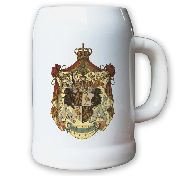 Krug / Bierkrug 0,5l - Fürstentum Reuß jüngere Linie Adel Kleinstaat #9432