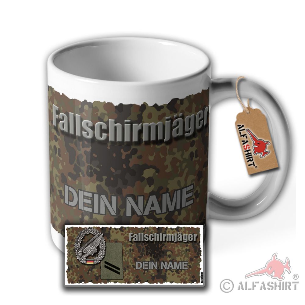 Tasse Fallschirmjäger Obergefreiter Bundeswehr Truppengattung #35086
