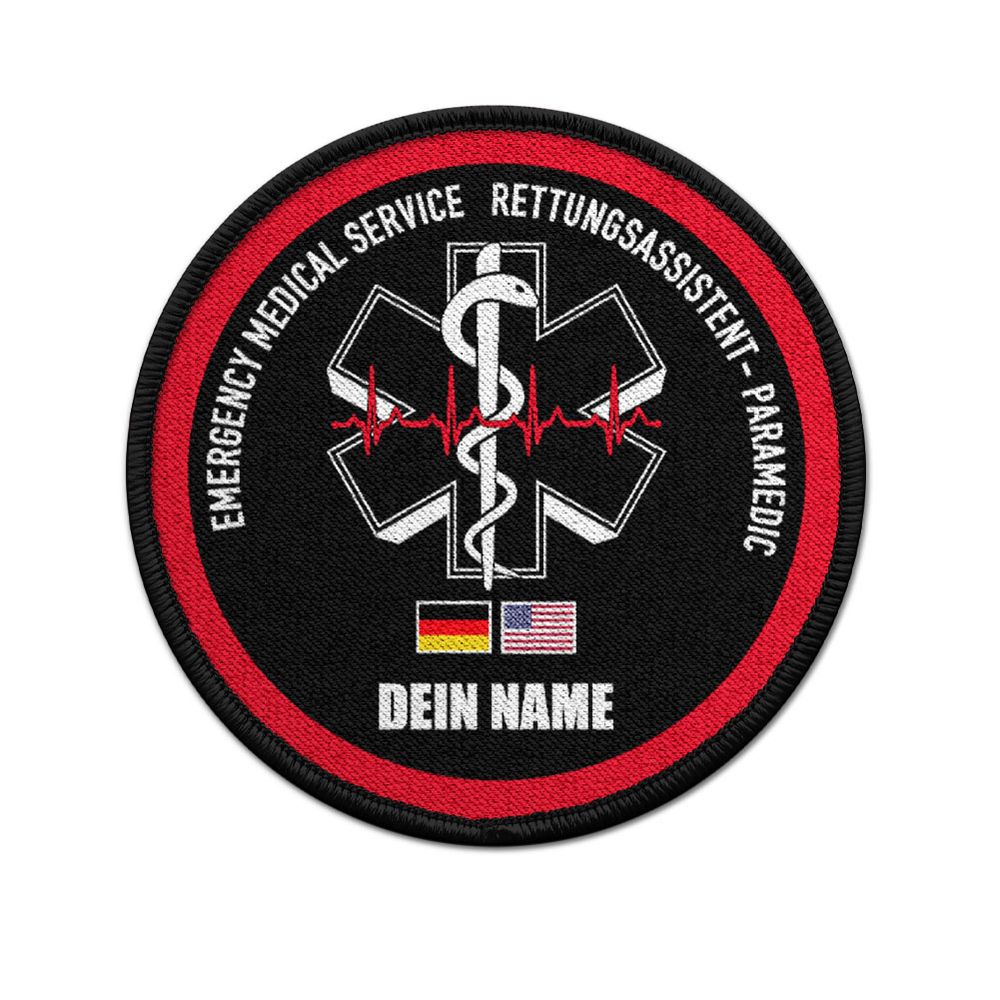 Patch personalized Emergency Medical Service flag Germany #44375