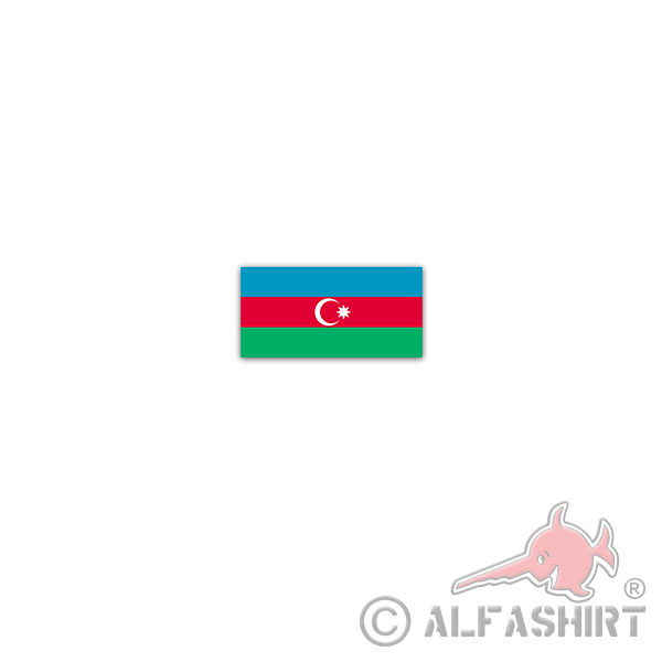 Aufkleber/Sticker Aserbaidschan Flagge Republik Vorderasien 7x3,5cm A2990