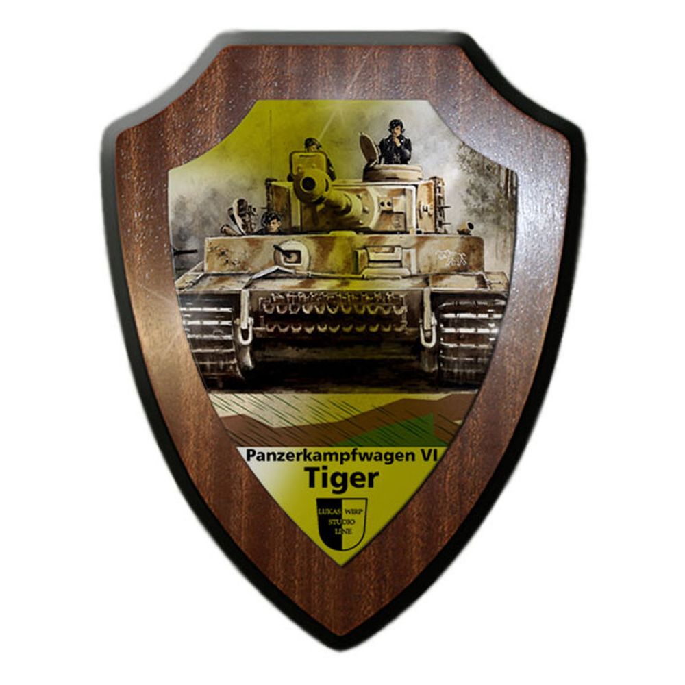 Wappenschild Lukas Wirp Tiger Paner Carius sPzAbt Abteilung Tafel Gemälde #23480
