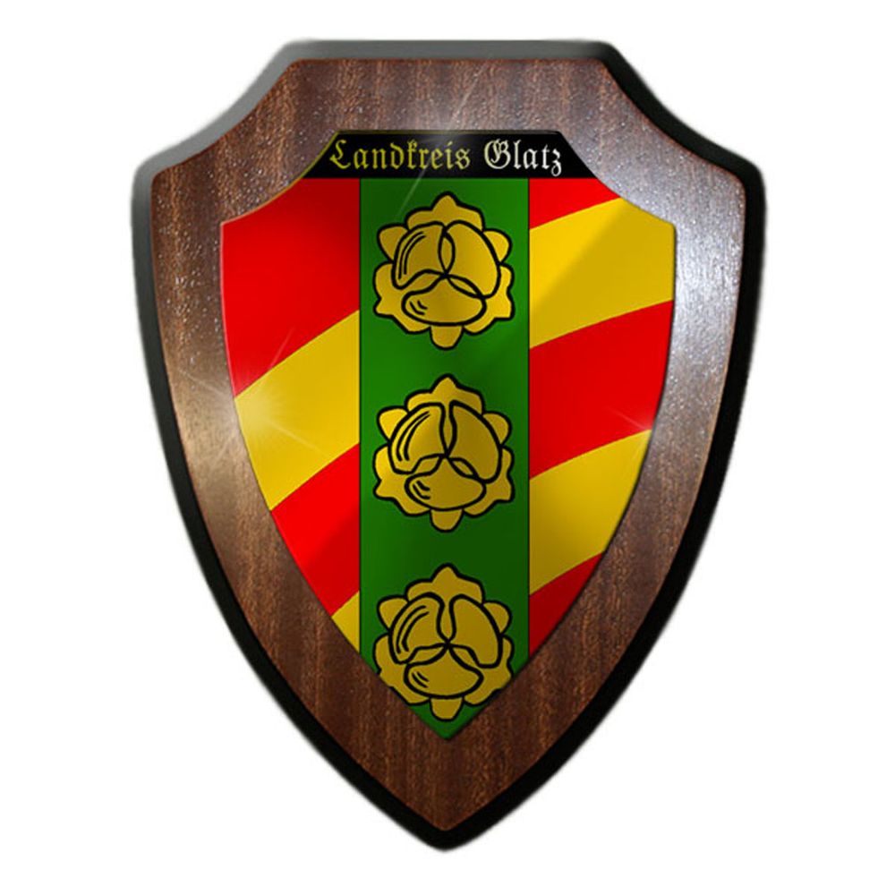 Wappenschild Landkreis Glatz  Schlesien Niederschlesien Preußen Grafschaft#23789