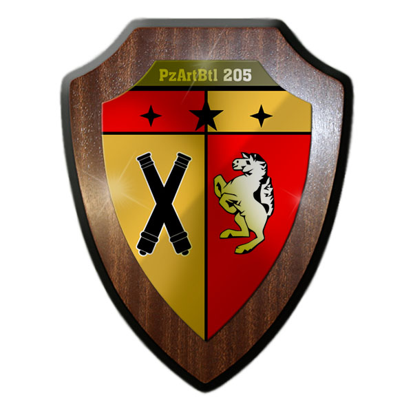 Wappenschild PzArtBtl 205 Panzerartilleriebataillon Bundeswehr Wappen #21663