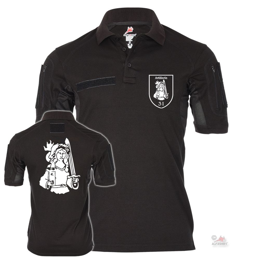 Tactical polo shirt Alfa - Artillery 31 FArtbtl 31 Saint Barbara BW # 19055