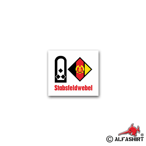 Sticker field NVA military rank Bundeswehr 8x7cm A2401
