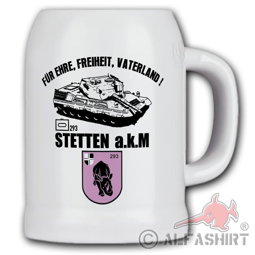 Krug beer mug 0.5l - PzBtl 293 Stetten akM # 35354