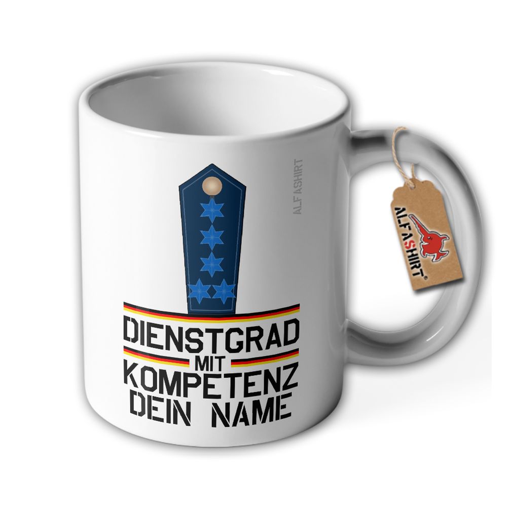 Tasse personalisiert Polizeihauptmeister PHMZ5 Abzeichen Dienstgrad  #469990